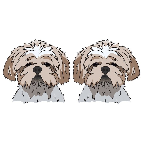 Shih Tzu Dog Decal, Dog Lover Decor Vinyl Sticker